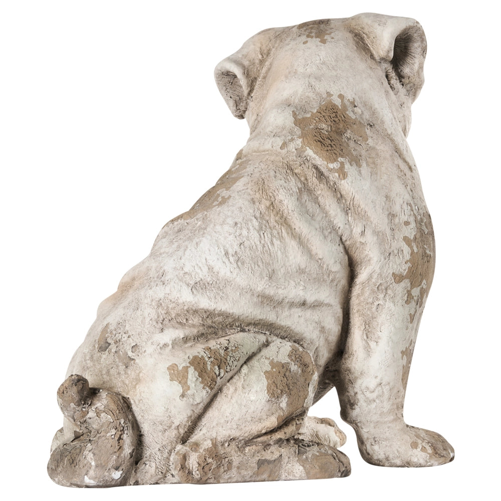Statuetta decorativa da giardino Beige MgO Cane 17 x 27 x 30 cm Elemento decorativo Giardino Terrazza Patio