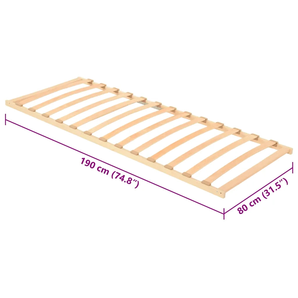 Base a doghe Marrone 80 x 190 cm Legno massello di faggio 42015277