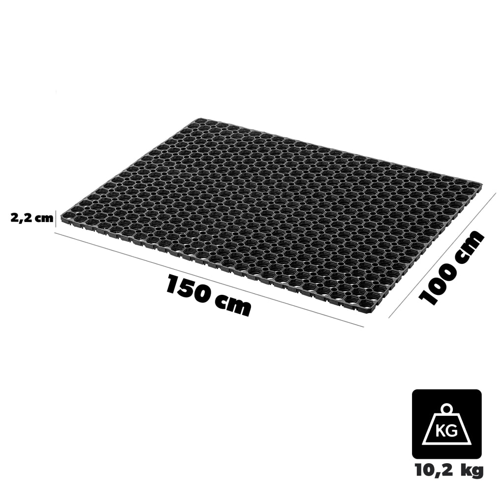 Zerbino d'ingresso KADAX, tappetino universale per scarpe, 150x100 cm, gomma
