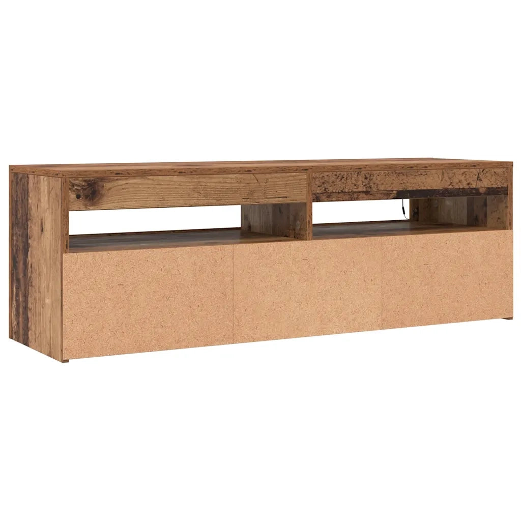 vidaXL Mobile Porta TV con LED Legno Antico 120x35x40 cm Multistrato