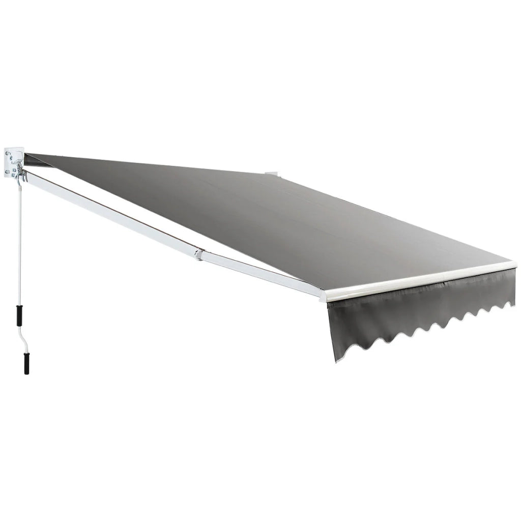 Tenda da sole retrattile 245 x 200 cm angolo regolabile 40°-100° uso esterno moderno grigio alluminio 20_0013624