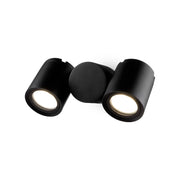 Lampada Da Parete Moderna Per Esterno Alluminio Nero 2 Luci Gu10 50W Ip54