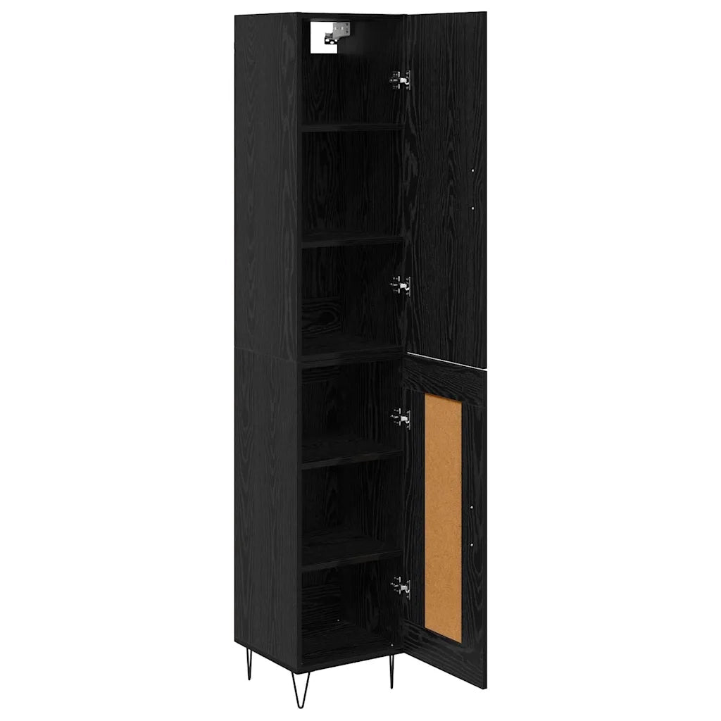 Credenza Rovere Nero 34,5 x 34 x 90 cm Legno multistrato 3402733
