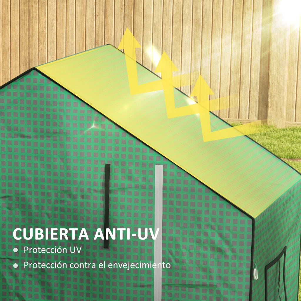 Serra da Giardino con Finestra e Porta ¨C Zephmum ¨C Verde 140x73x190 cm