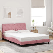 Giroletto senza Materasso Rosa 140x190 cm in Velluto 3207922