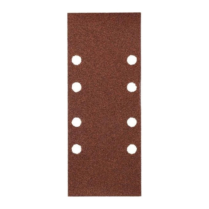 Kwb 8182-08 Strisce Abrasive per Levigatrice Orbitale Corindone Grana 80 93x230 mm 8 Fori 10 Pezzi colore Marrone