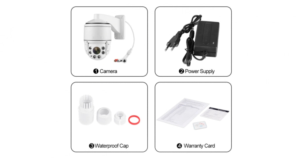 TELECAMERA PTZ IP SPEED DOME FULL HD 2MPX ONVIF ZOOM 20x P2P H.265 SONY IMX323 IP66