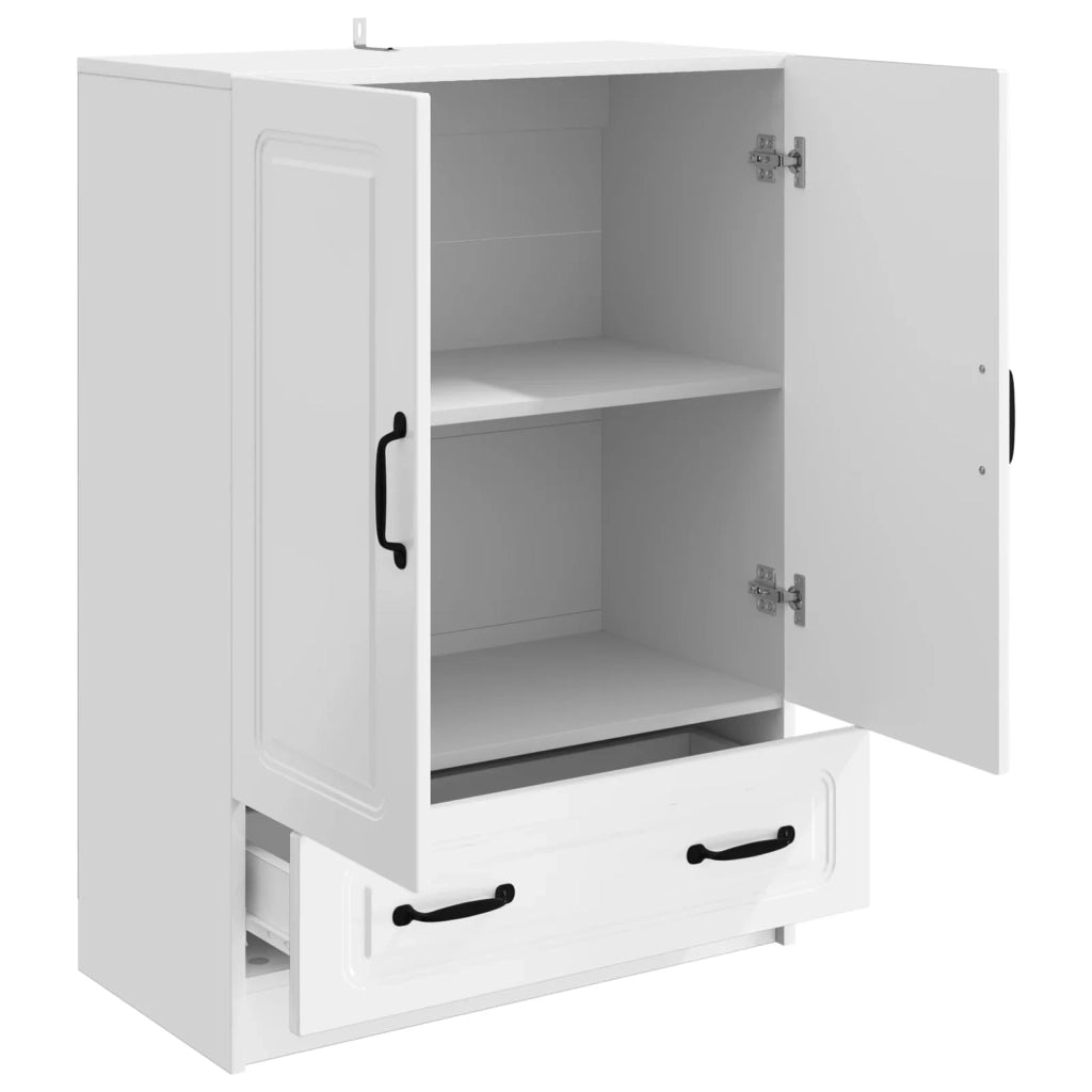 Credenza Bianco Lucido 66 x 34,5 x 92 cm Legno ingegnerizzato 895819
