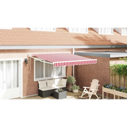 Tenda Retrattile Rosso e Bianco 350 x 250 cm 3330276