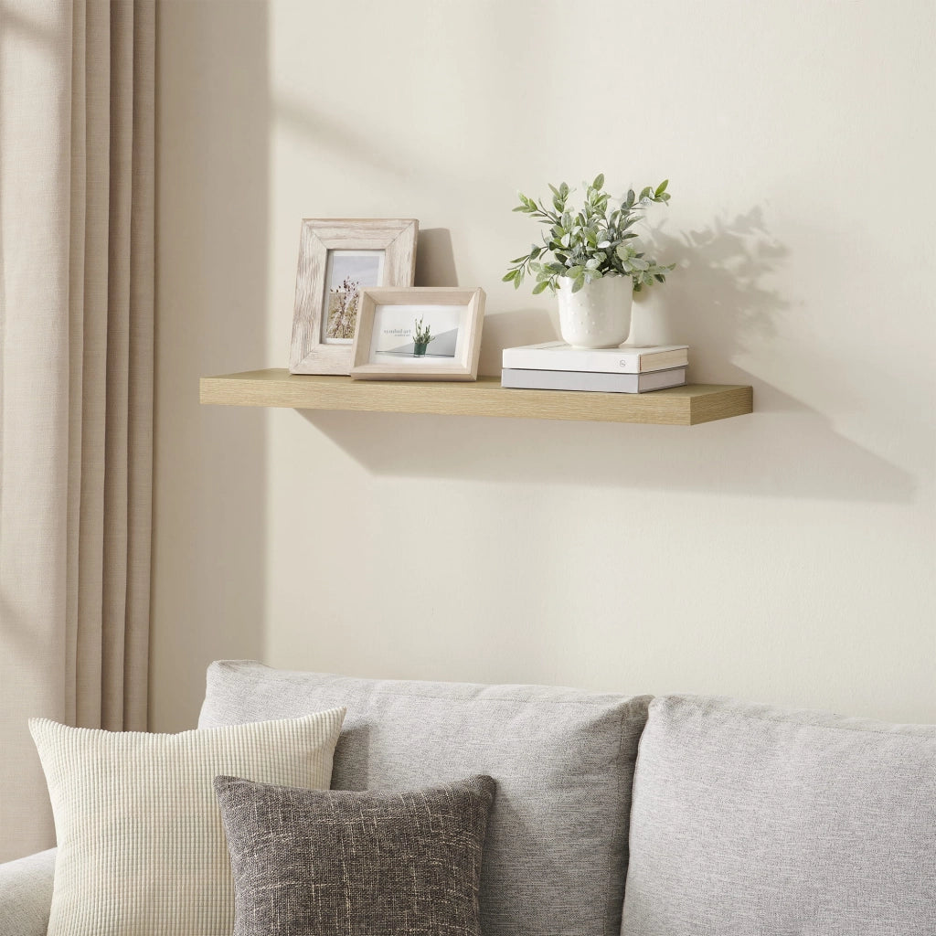 Mensola da parete Valora 80 cm - Design galleggiante in rovere Sonoma