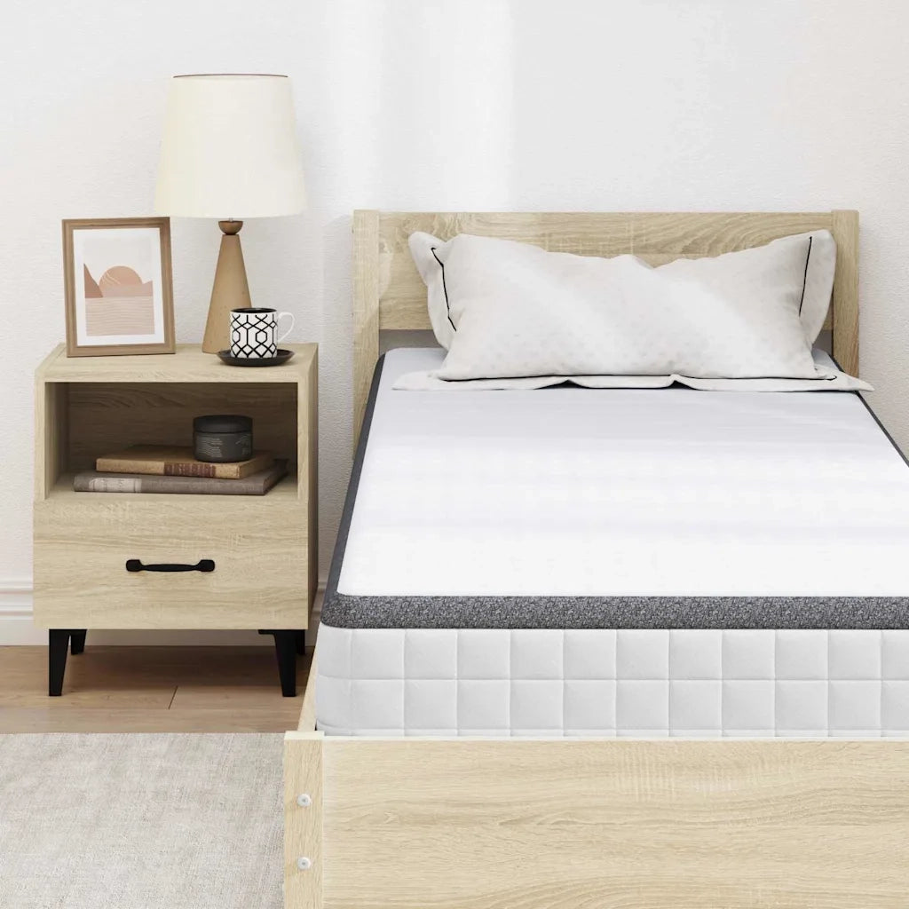 Materasso-Materasso per letto Bianco e Grigio 80 x 200 cm Molla Bonell