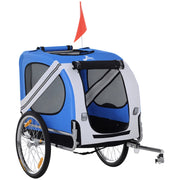 Trasportino per cani bicicletta ¨C zephmum ¨C 130x73x90 cm bianco e blu