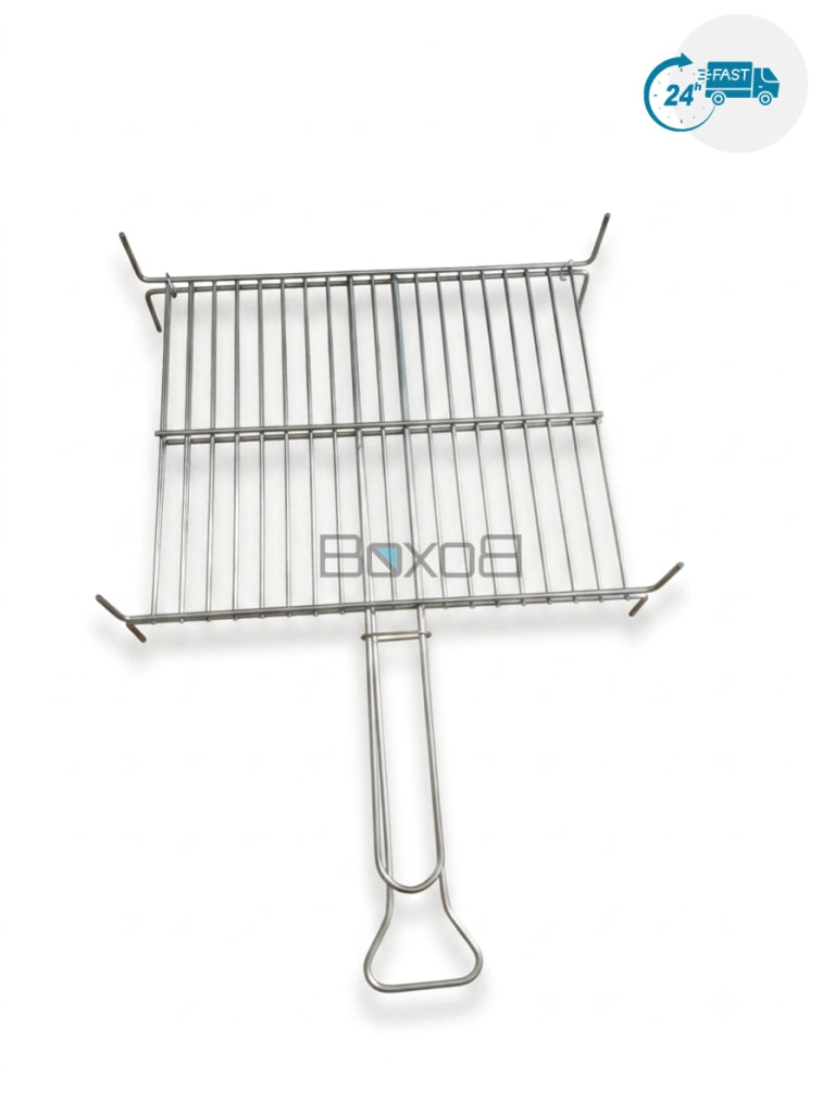 Doppia Griglia in Acciaio con Piedini per Barbecue.