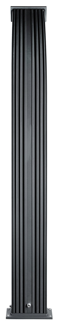 Doccia Solare Ibrida da Giardino 40L Miscelatore e Doccetta Lavapiedi Antracite/Inox