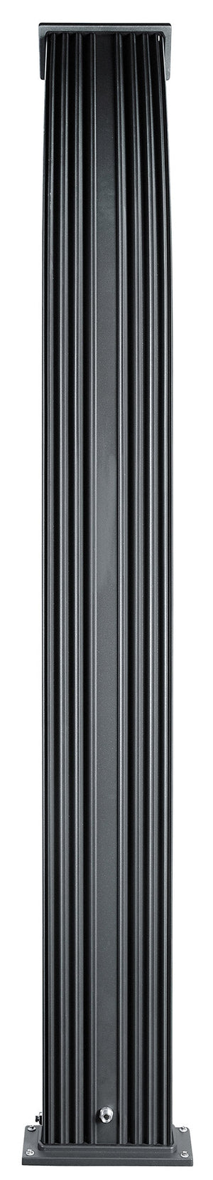 Doccia Solare Ibrida da Giardino 40L Miscelatore e Doccetta Lavapiedi Antracite/Inox