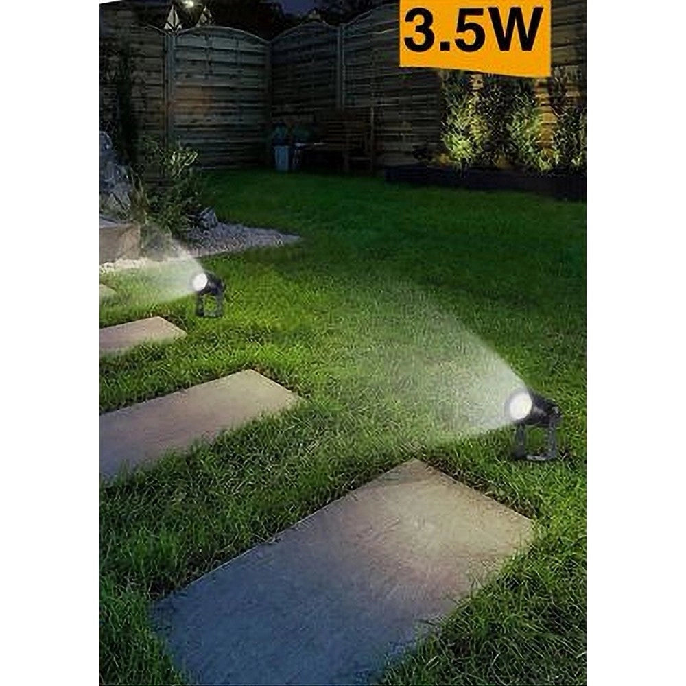 Trade Shop - Faretto Led 3,5 W Nero Es38 Staffa Orientabile Esterno Varie Tonalita' Luce Ip65 -