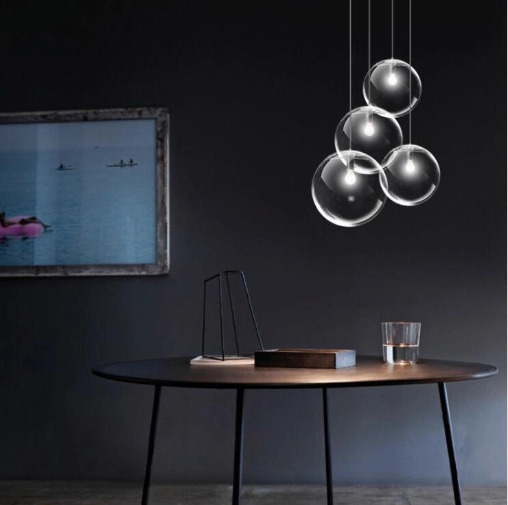 Lampada Da Soffitto Pensile Di Vetro Lassi Black 20 Cm