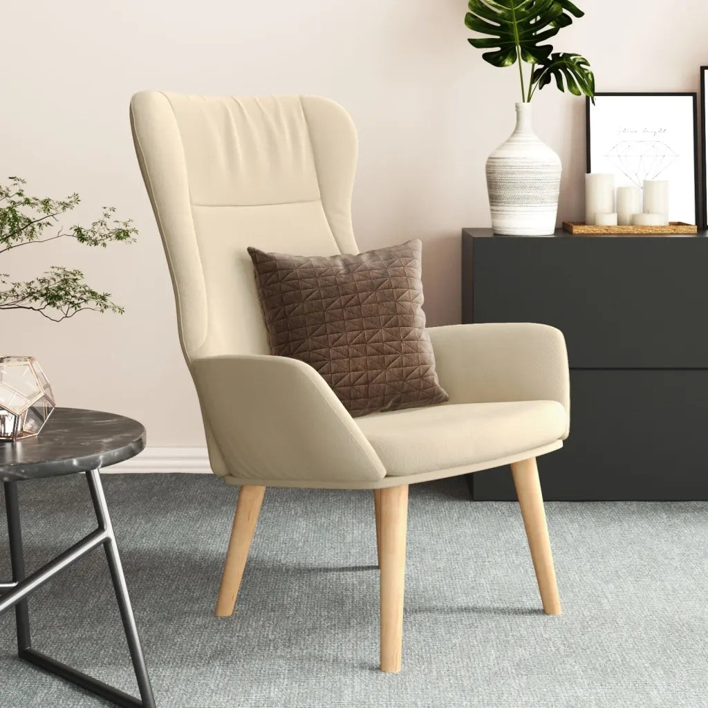 Sedia Relax Crema in Tessuto 341396