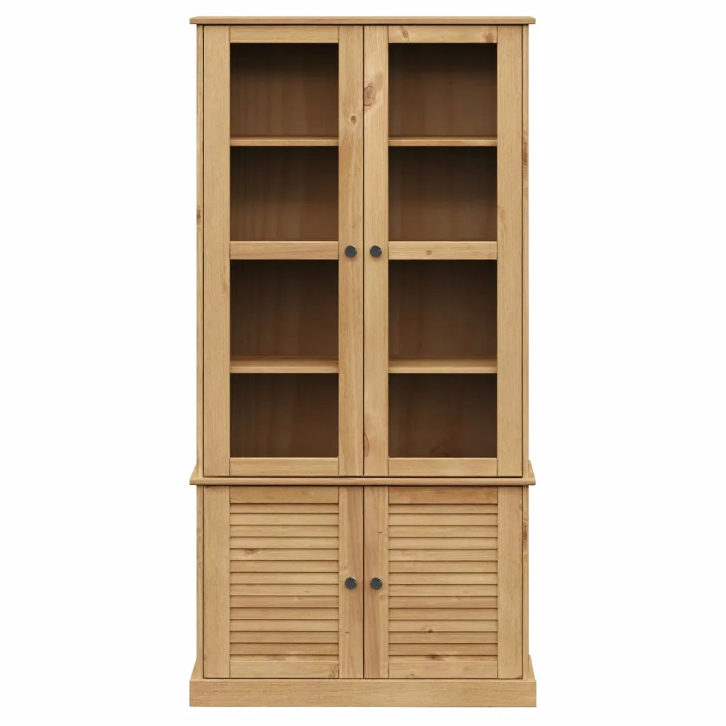 Vetrina VIGO 85x35x170 cm in Legno Massello di Pino