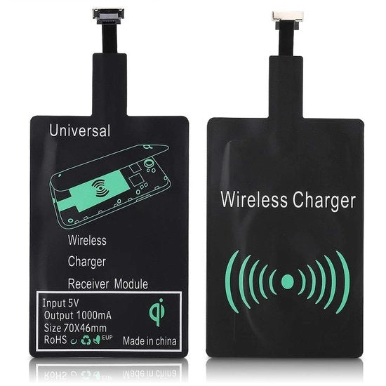 Caricatore Senza Fili - Micro USB e Tipo C - Adatto per Ricarica Rapida - Adatto per Smartphone - Ricarica Senza Fili - Ideale per Casa e Ufficio - Supporta Cariche di Emergenza