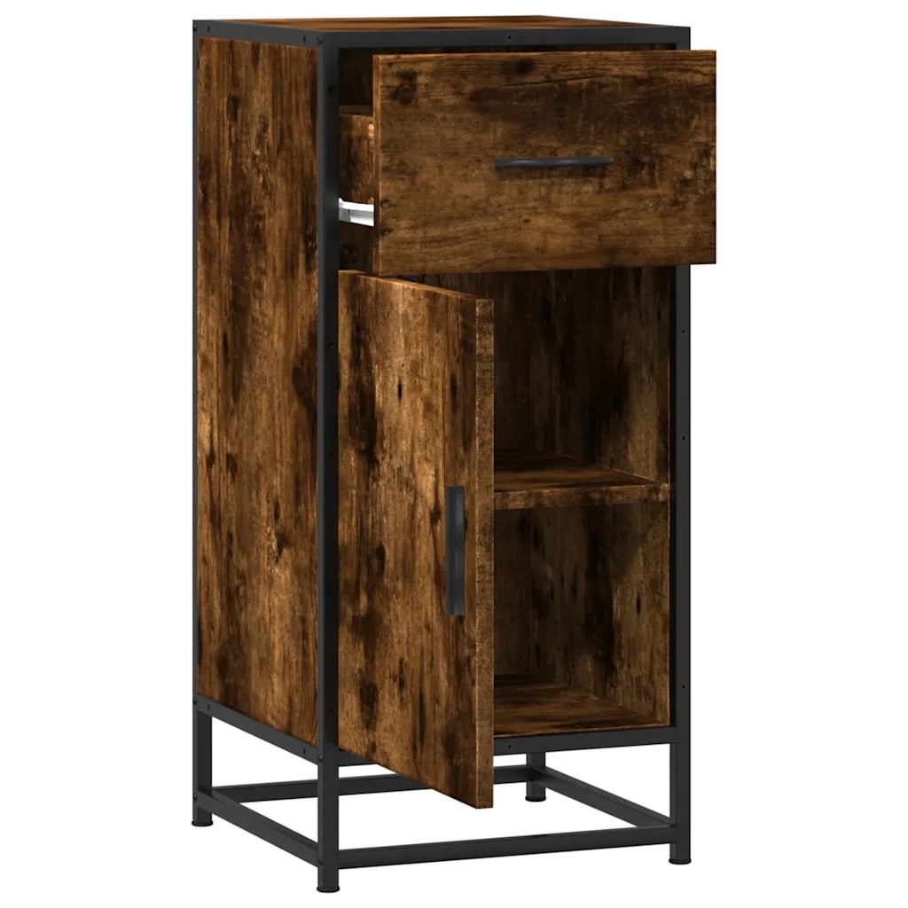 Credenza Rovere Fumo 35,5x35x76 cm in Truciolato 848961