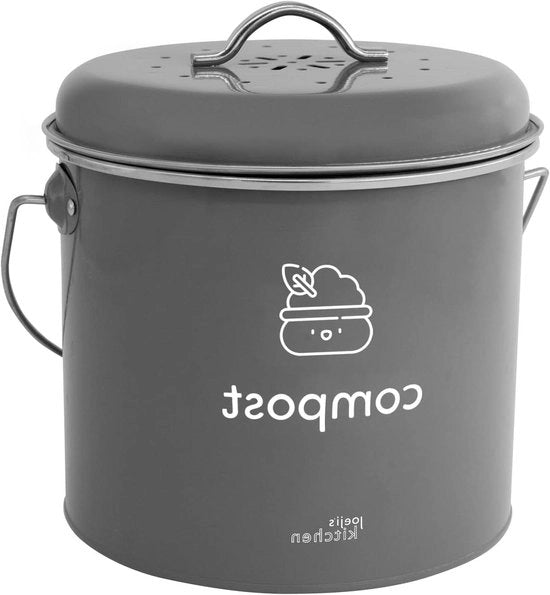 Compostatore per cucina da 3,5L con filtri a carbonio per interni Raccoglitore di compost senza odore per rifiuti alimentari