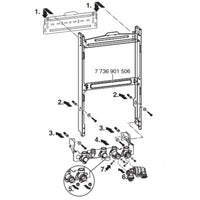 Schienale posteriore per caldaia condens bosch gc2300w 70 mm