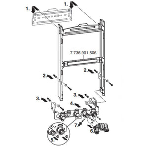 Schienale posteriore per caldaia condens bosch gc2300w 70 mm