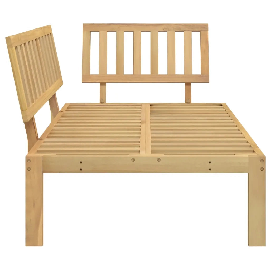 Divano Angolare da Giardino Pallet in Legno Massello di Acacia