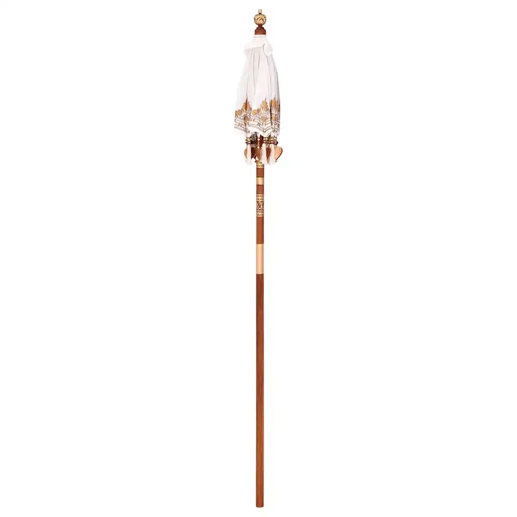 vidaXL Parasol Balinese Crema (90-100) x 260 cm