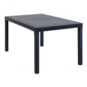 TAVOLO HOUSTON 150 X 90 X H 74 CM IN WICKER ANTRACITE OKX