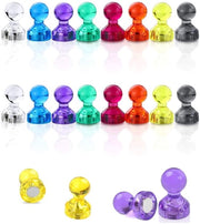 Set di 20 magneti, mini magneti per lavagne magnetiche, 11 x 17 mm, per frigorifero, lavagna bianca multifunzionale, bacheca, frigorifero magnetico, scuola, ufficio, casa