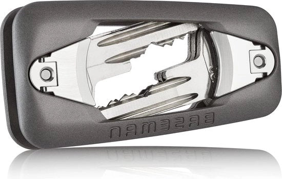 Organizzatore di chiavi con chiusura rapida e sicurezza magnetica - porta chiavi elegante per l'organizzazione della borsa - Alluminio Space Grey M
