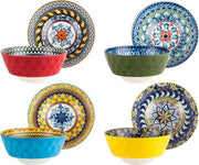 Set di 4 soffiatori per dessert e zuppe - Porcellana per finestre - Stile bohemien soffiatori con manico