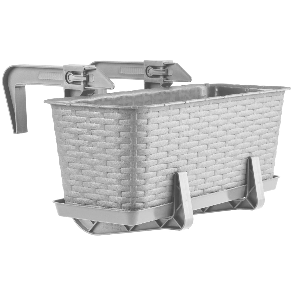 Fioriera da balcone KADAX con supporto, 40 cm + manici