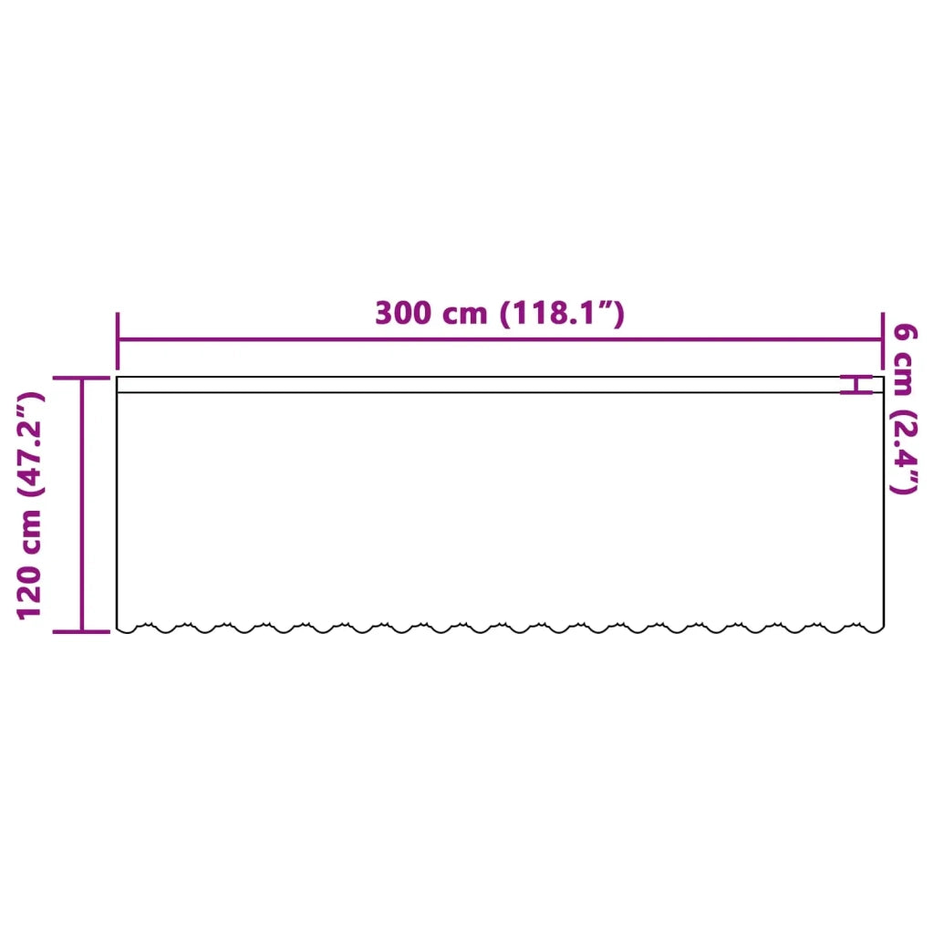 Tenda in Pizzo con tende Bianco 120 x 300 cm Poliestere 4107893