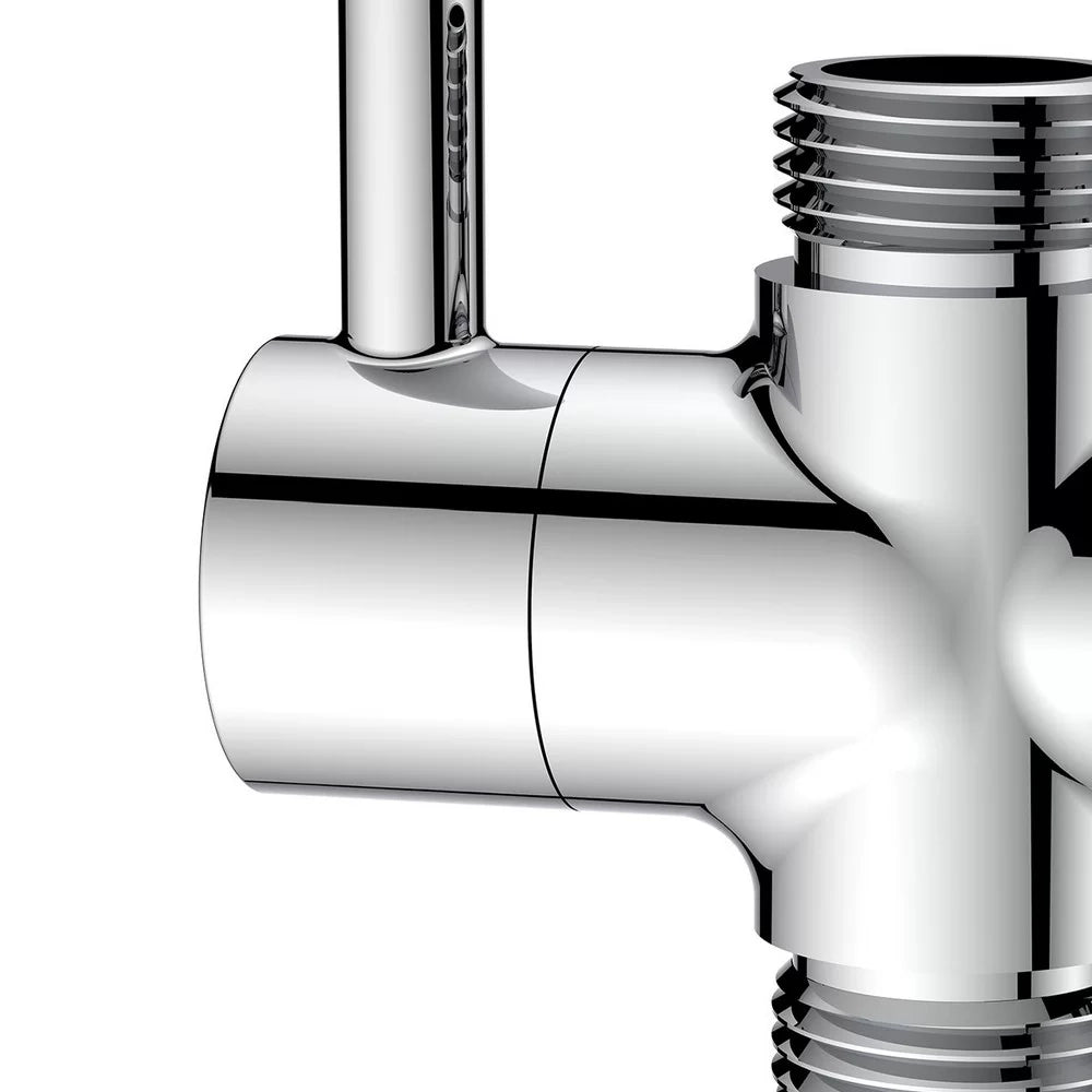 Deviatore con leva in ottone m1/2"-m1/2"-m1/2"