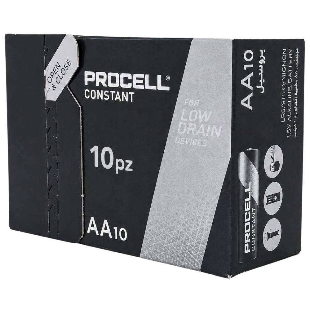 Pile alcaline stilo aa lr6 procell 1,5v confezione da 10 pezzi