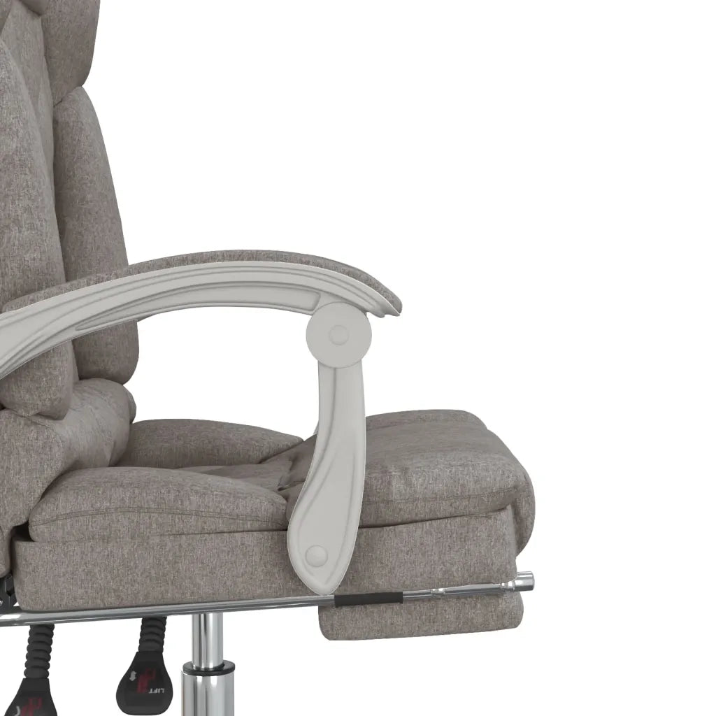 Sedia da Ufficio Massaggio Reclinabile Tortora in Tessuto cod mxl 35297