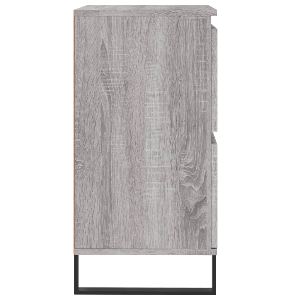 Buffet credenza cassettiera armadio mobile contenitore organizer cucina soggiorno salotti set da 2 legno ingegnerizzato Sonoma grigio 02_0036977