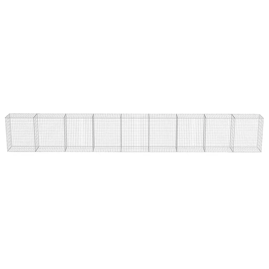 Gabbione in Acciaio Zincato Coperto 900 x 50 x 100 cm 143588