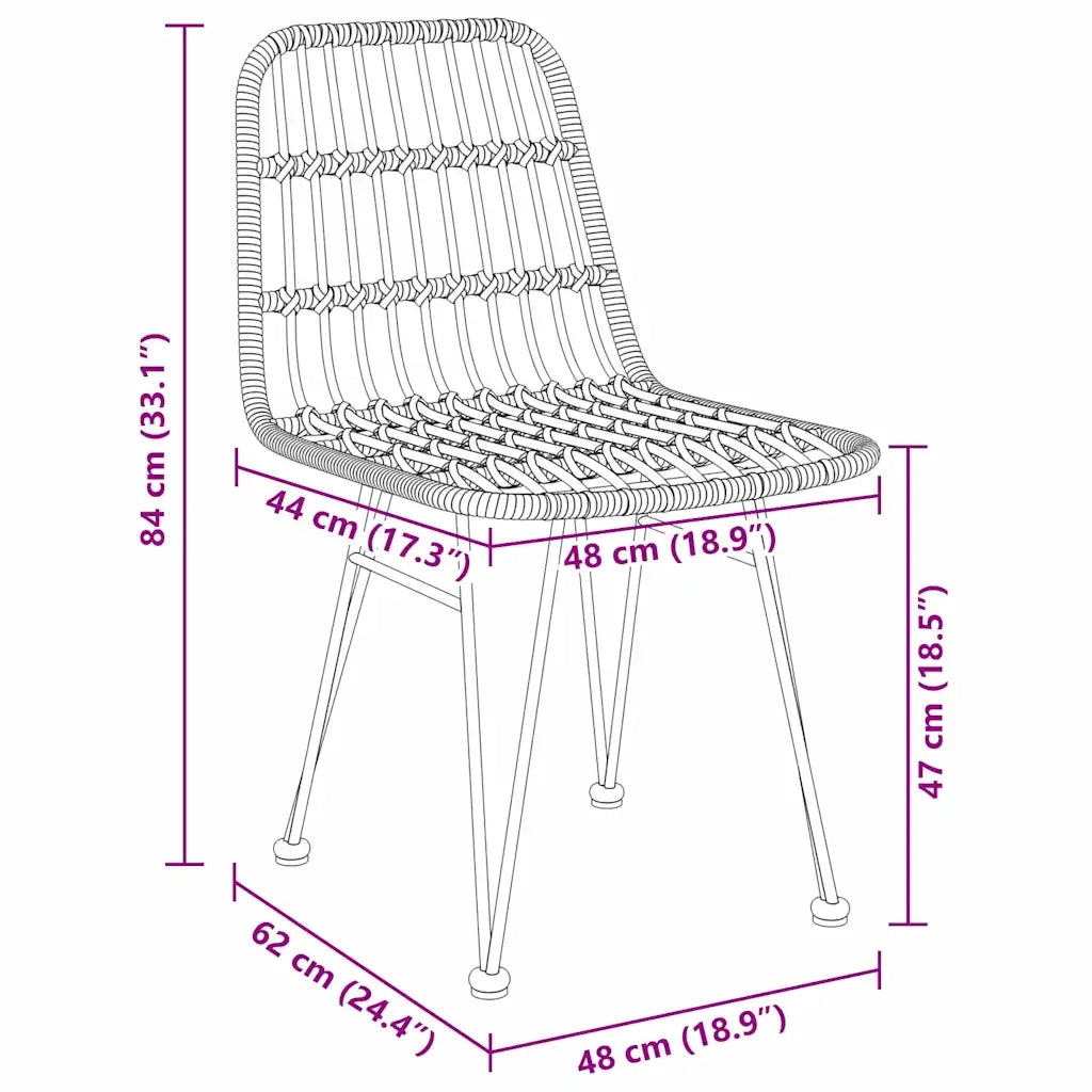 Set da Pranzo per Giardino 5 pcs Nero 3379201