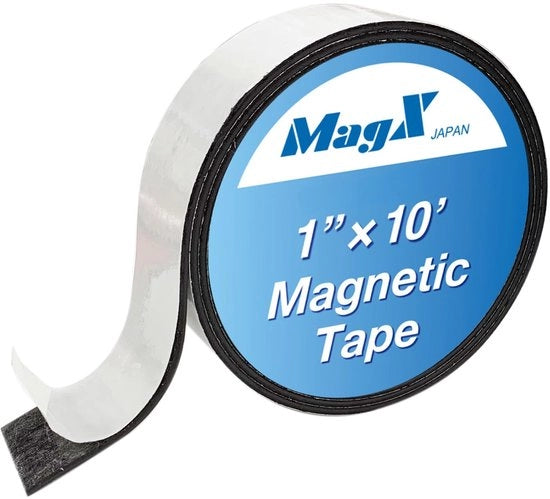 Nastro magnetico con retro adesivo, 25 mm x 3 m, spessore 1,5 mm, nastro magnetico con retro adesivo, rotolo di nastro magnetico