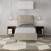 Letto Singolo 80x200 cm con Rete Antea Sabbia