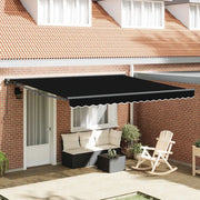 vidaXL Tenda Retrattile Nero 400x300 cm Tessuto