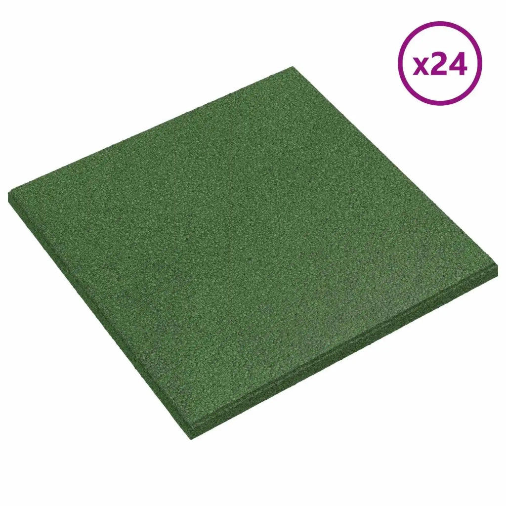 Piastrelle per Protezione dalle Cadute 24 pcs Verde 50 x 50 cm