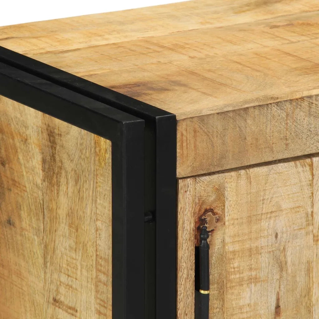 Mobile per scarpe con porta-Scarpiera Marrone Legno massello di mango