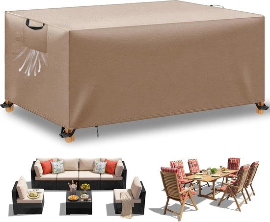 Ombrelloni per giardino impermeabili color kaki dimensioni 242 x 162 x 100 cm