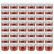 Vaso per Marmellata in Vetro Coperchio Argento 48 pz 110 ml