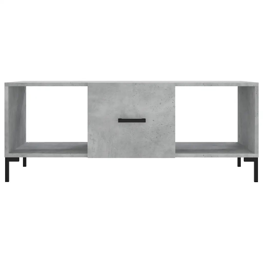 Tavolino Salotto Grigio Cemento 102x50x40 cm Legno Multistrato 829304